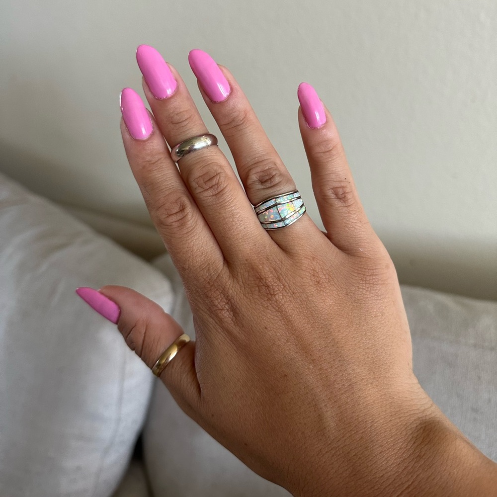 STERLING SILVER comfort band plain thick band engagement ring
